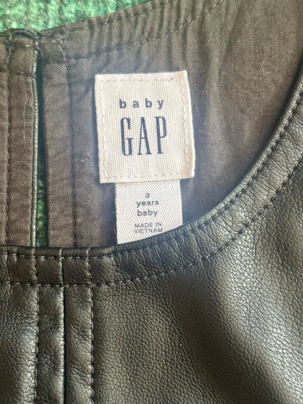GAP Black Faux Leather Shift Dress for Girls